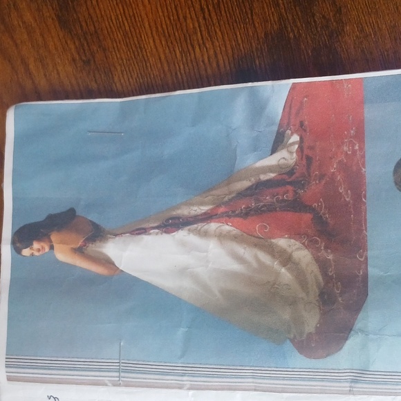 New!! TagsALFRED ANGELO BRIDAL RED SWEETHEARTS ROMANTIC BEADED A LINE DRESS Sz 6 - Picture 13 of 17